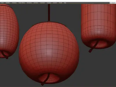 GLASS VARIETY Low-poly 3D model