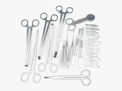 Medical - Surgical Instruments Set 3D model
