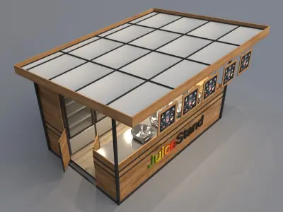Juice Stand For Outdoor And Indoor Shopping Malls 3D model