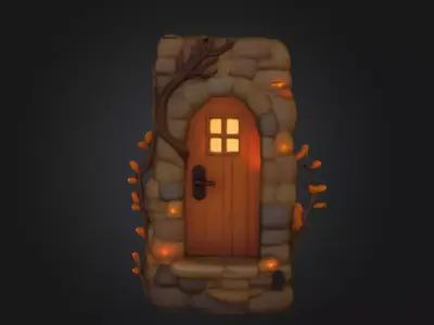 Enchanted Entryway Low-poly 3D model