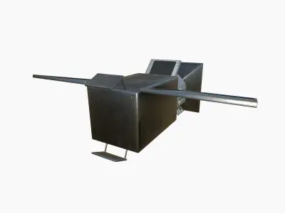 Satellite E05 Steel Blue - SciFi Space Design Low-poly 3D model
