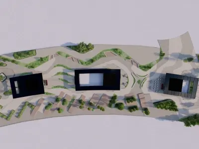 park-public park-Private Park Landscape 3D model