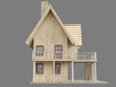 Wood Game Hause 3D model