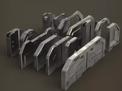 Door scifi  minipack vol3 3D model