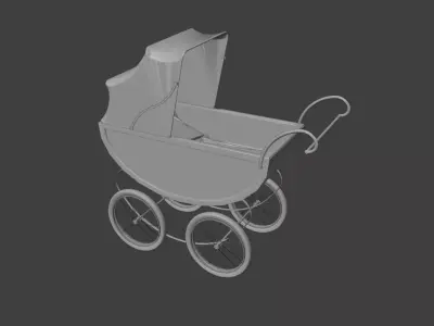 Victorian stroller 3D model