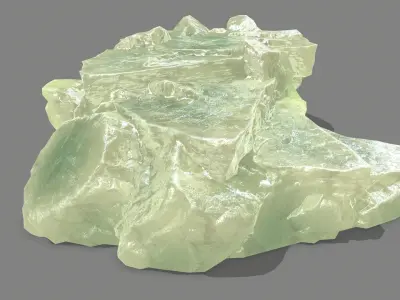 Stair crystal Low-poly 3D model