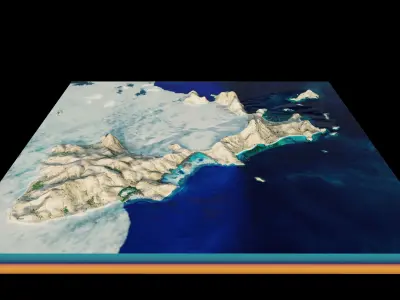 Padar Island full 3d model terrain 3D model