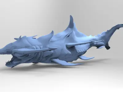Fantasy Hybrid Shark collection  3D model