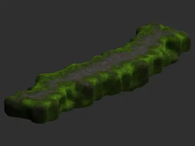 Rock Walkway 2 - Moss 2 Low-poly 3D model