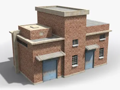Factory xx11 Low-poly 3D model