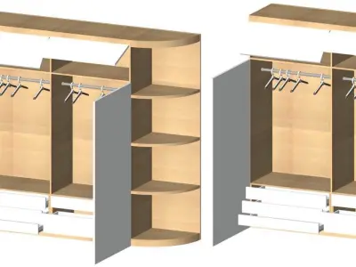 Closet Wardrobe Decor Cabinet 3D model