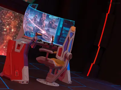  Curved Display Command Console 