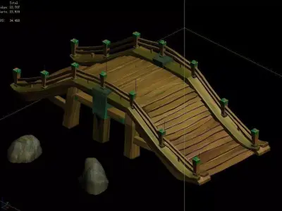 City - Main Road - Bridge 01 3D model