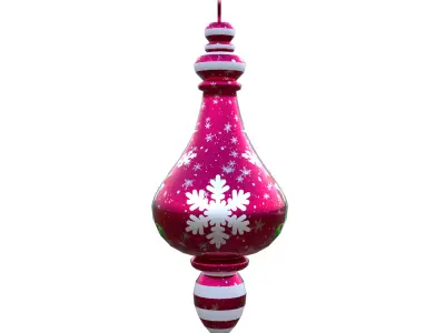 Charming Snowman Red Holiday Bauble 3D Model PBR Only Quad Low-poly 3D model