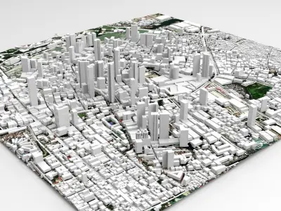Cityscape Manila Philippines 3D model