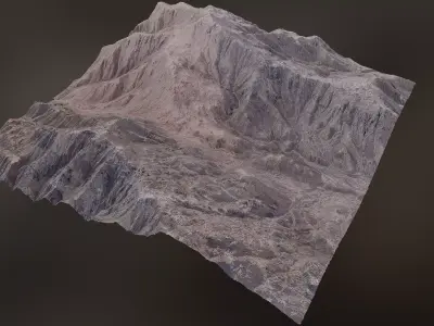 Arid Landscape 3 - Scan 3D model