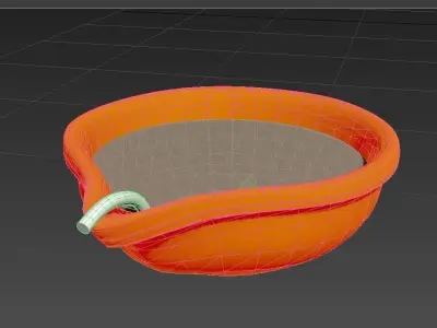 Oil Lantern Low-poly 3D model