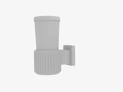 Wall Fence Light Low-poly 3D model