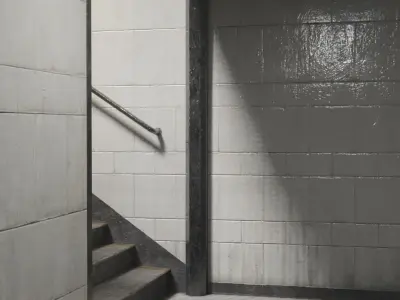 Subway Entrance  Low-poly 3D model