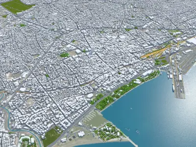 Mersin Turkey 30km Low-poly 3D model