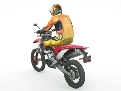 12 Low Poly Motorcycles Low-poly 3D model