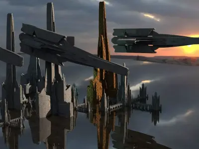 Dark Lords Sci fi domain Kit bash 3D model