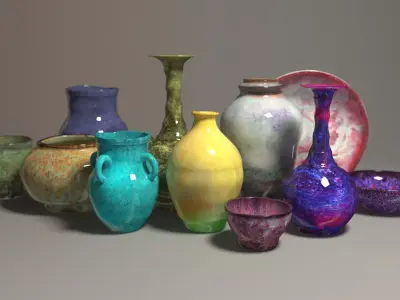 Porcelain pottery model of jun porcelain-ALL 3D model