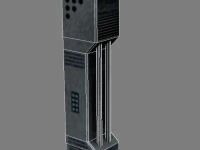 SciFi Column Low-poly 3D model