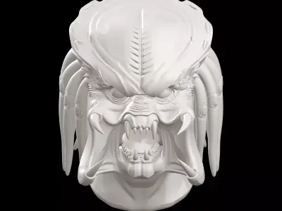 Predator Bust High Detail Miniature 3D print model