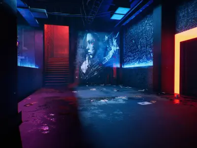 Japanese Nightclub KIT Low-poly 3D model