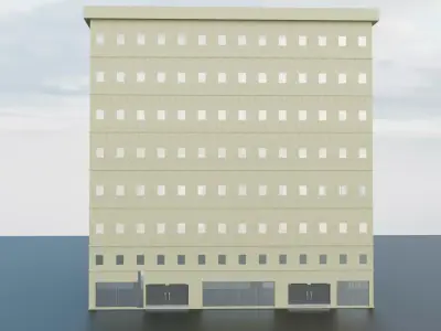 office building 3D model 525