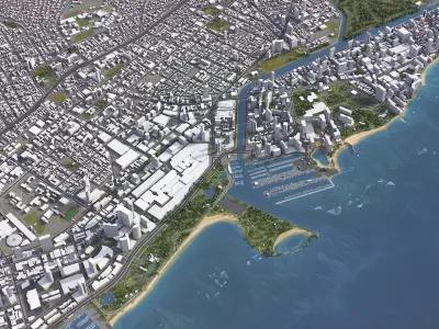 Honolulu Low-poly 3D model