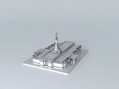 LDS. Templo Mormon, Aba Nigeria  121 st. operating Temple, Free 3D model