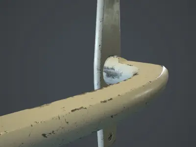 Old Door Handle PBR Game Ready Low-poly 3D model