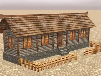 Comprehensive Pack of Medieval Houses for Low Poly Game Design Low-poly 3D model