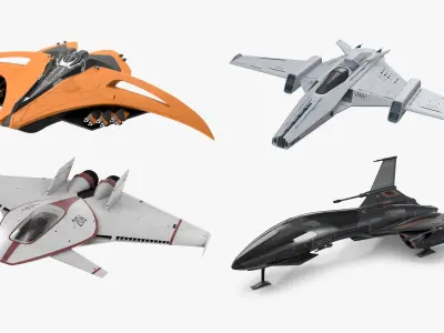  Futuristic Spacecrafts Collection 2 