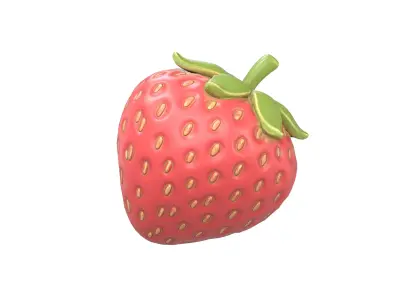 Strawberry v1 001 Low-poly 3D model