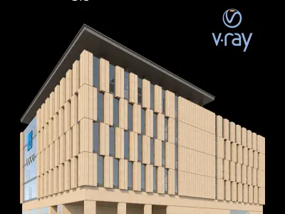 Modern Office Building 001 3D model