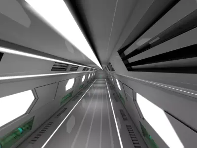 Sci Fi Interior 3D model 15