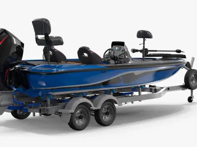  Performance Bass Sport Boat Trailered Blue 