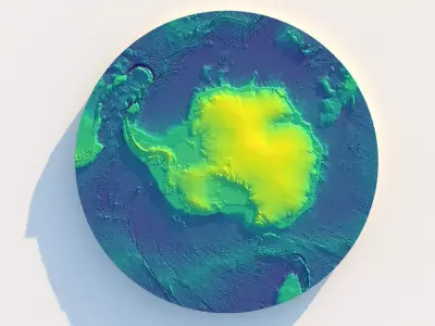 Antarctica Terrain country 3D model