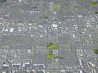 Mesa - city Low-poly 3D model