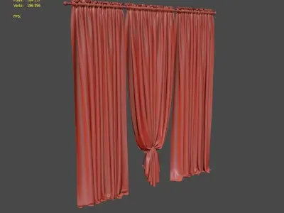 Curtain curtains - 3D model