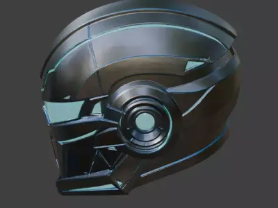 SciFi Helmet 3D model