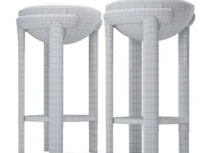 Toupis Bar Stool 3D model