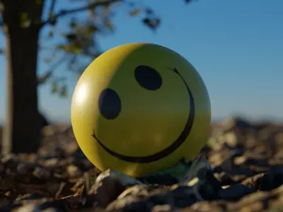 smiley face 3D model