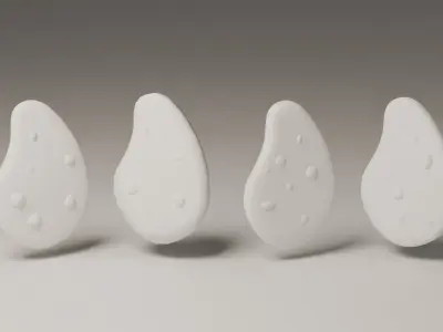 Chocolate chip biscuit 3D model