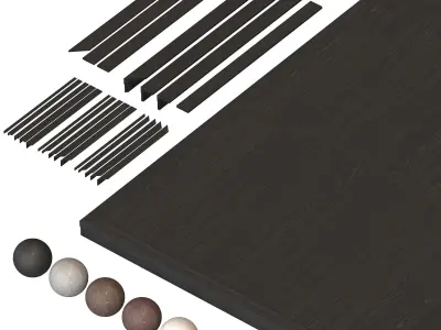 Decking board with corners 3D model