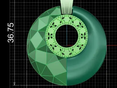 Facet pendant 3D print model