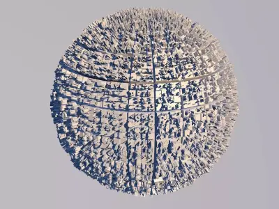 Sci Fi Sphere Shape Triangle 3D model 2019 3D model 3D model